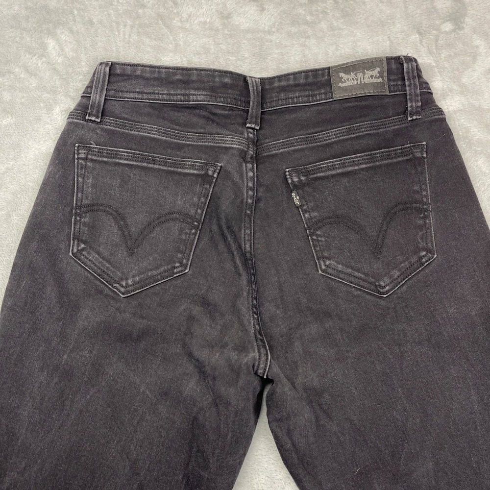 Levi's 529 Jeans Womens‎ 8 (29x32) Black Denim Curvy Grunge Americana Skinny Leg - Picture 11 of 11